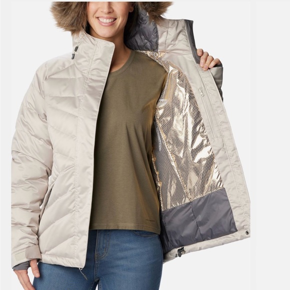 Columbia Down Jacket Plus Size Omni Heat Infinity Lay D lll Fur SnowBoard Ski 1X - Picture 4 of 13